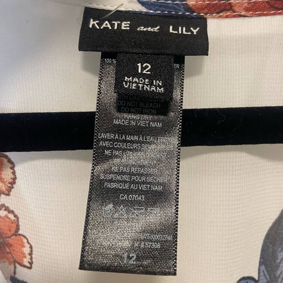 Kate and lily floral crisscross lightweight midi dress 12 - Picture 4 of 8